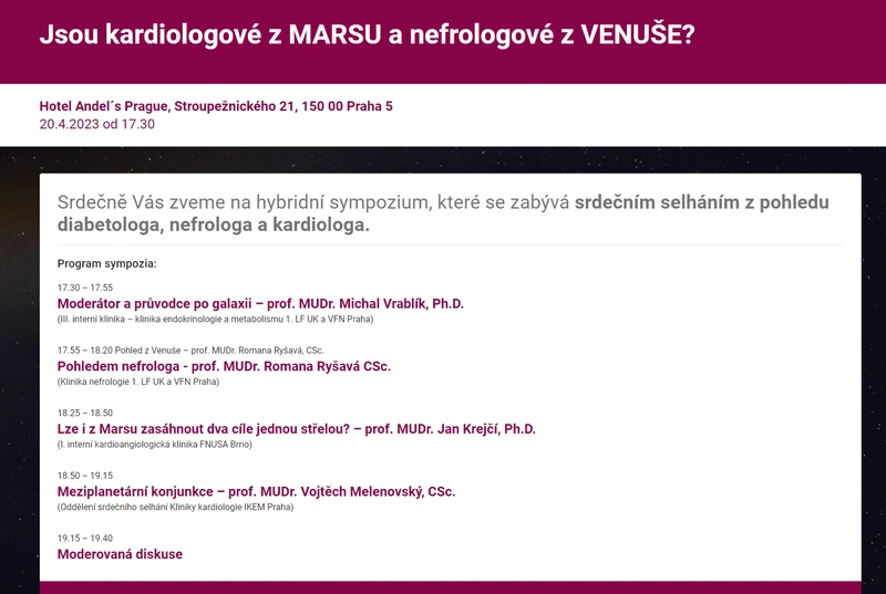 AstraZeneca Hybridní Kardio Event 2023